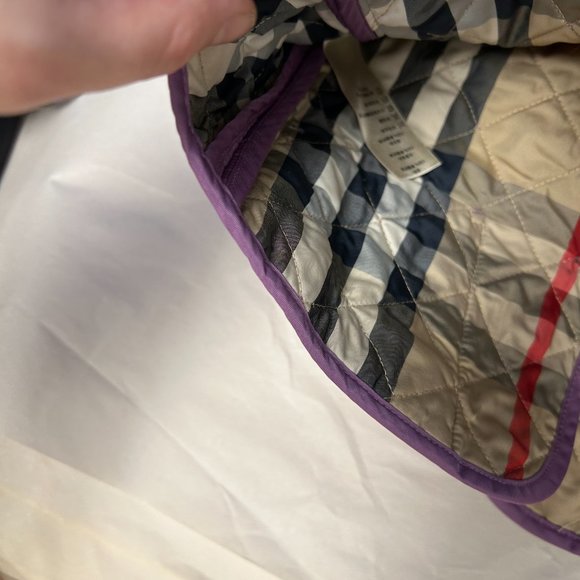 BURBERRY Children Purple Light Quilted Jacket Sz US 3Y - Picture 6 of 6